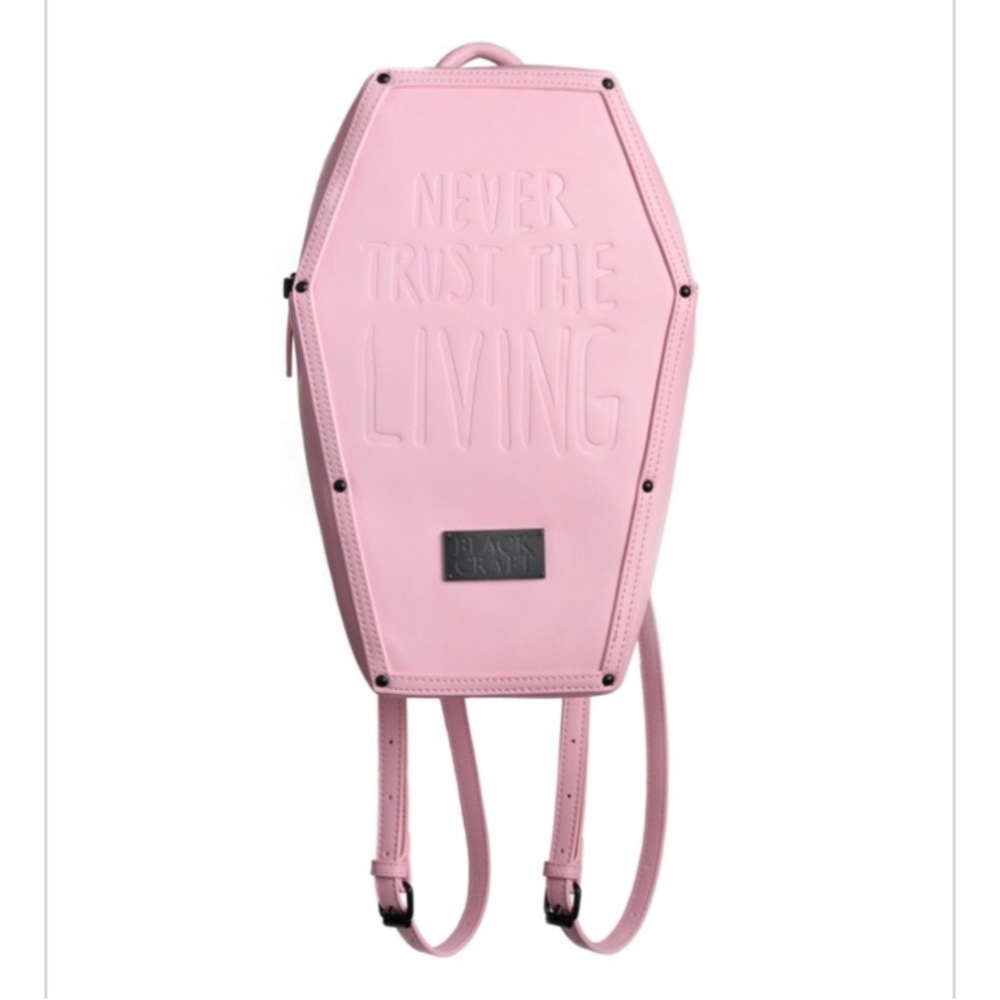 Black Craft Cult BCC Never Trust The Living - Pink Coffin Backpack